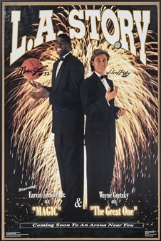 Magic Johnson & Wayne Gretzky Dual Signed "L.A. Story" Framed Poster (Beckett)